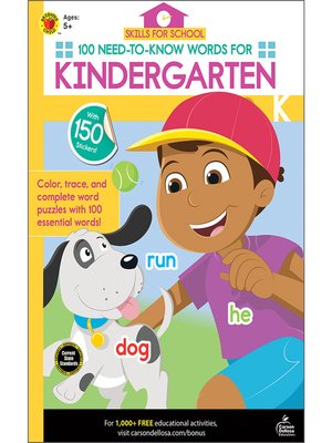 cover image of Skills for School 100 Need-to-Know Words for Kindergarten